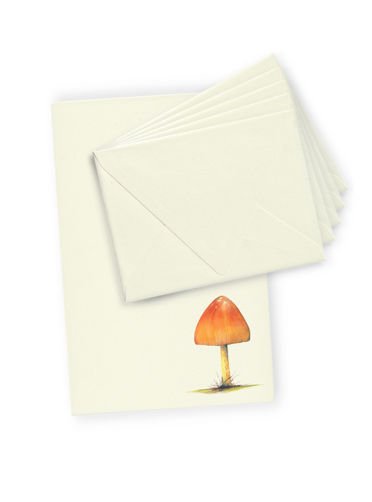 Orange Mushroom Letter Paper Bundle